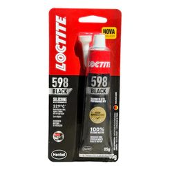 Cola Silicone Adesivo Junta Loctite Black 598 Preta 85g Alta