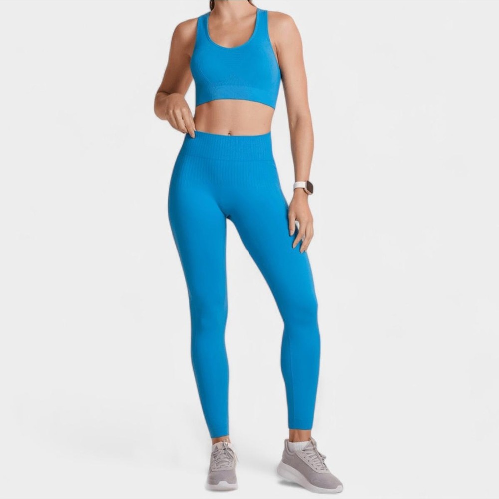 Calça Legging Lupo Seamless Basic Feminina - Azul Celeste em Oferta na Shopee