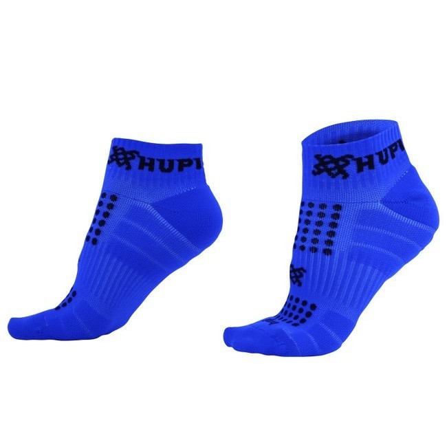 Meia Curta para Corrida HUPI - Running Pro Azul Oceano – Corrida, Ciclismo e Multi Esportes - Meia de Poliamida