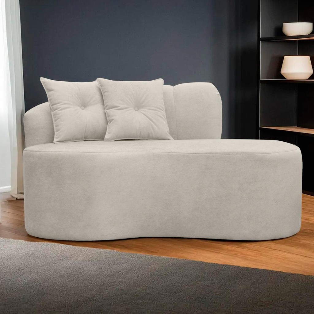Sofá Orgânico Plaza 2 Lugares 180cm Linho Bouclê Bege SOFA STORE