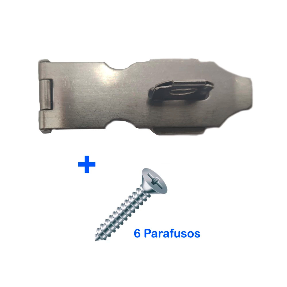 Porta Cadeado Fecho 10 cm. - 1 unidade + 6 parafusos ID-4366D Idea