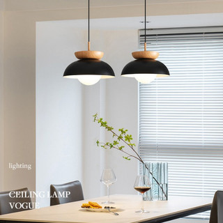 Lustres De Sala De Jantar Estilo Log Japonês , Luminária Pendente De Ferro Led Minimalista Nórdica , Teto , Quarto , B &
