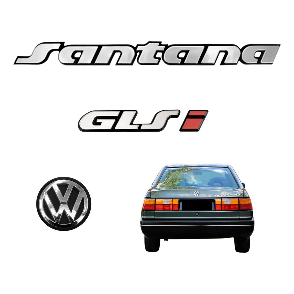 Emblemas Santana Glsi + Vw Mala - 1991 À 1998