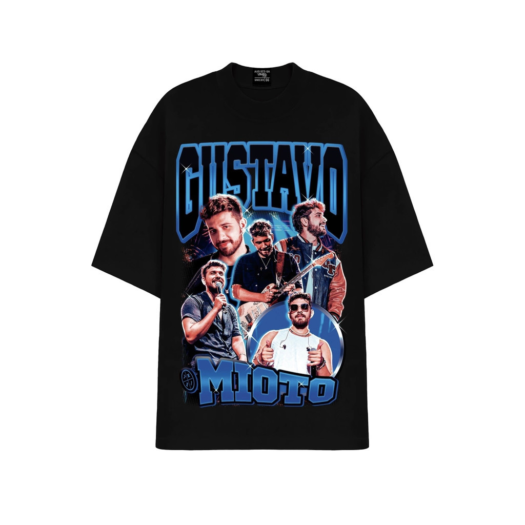 T-shirt camiseta Gustavo Mioto novidade Moda Casual Verão Tendencial