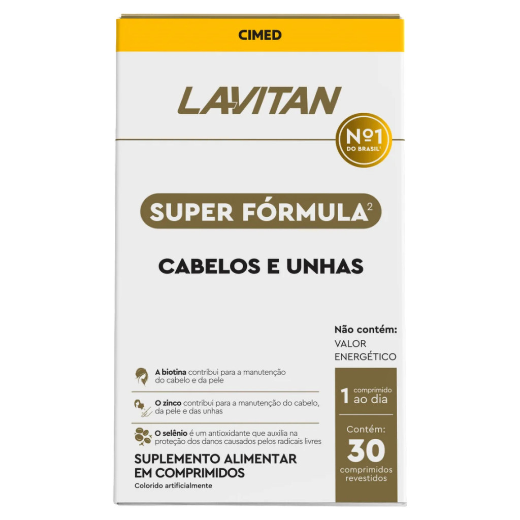Lavitan Hair Super Formula Cabelos E Unhas 30 Comprimidos