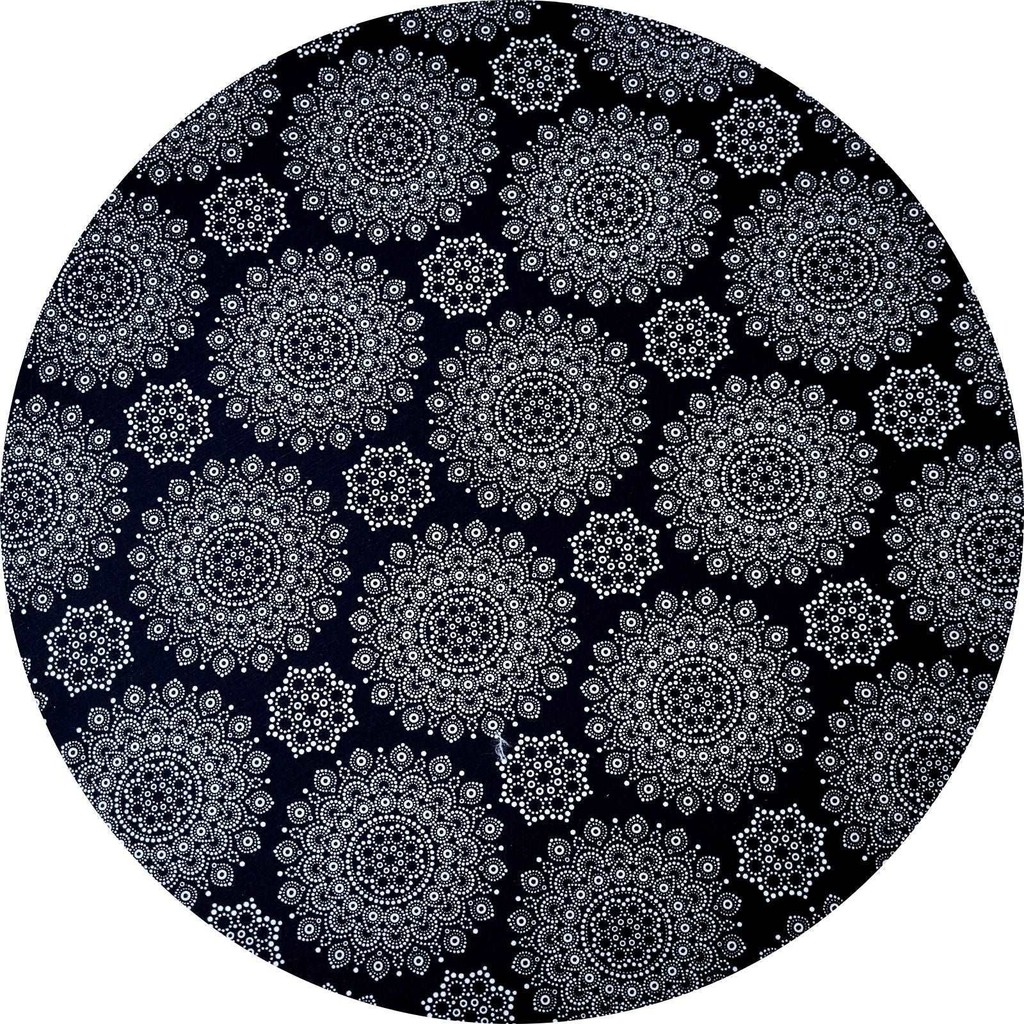Kit 4 Capas para Sousplat Mandala Black Charlô 35cmx35cm