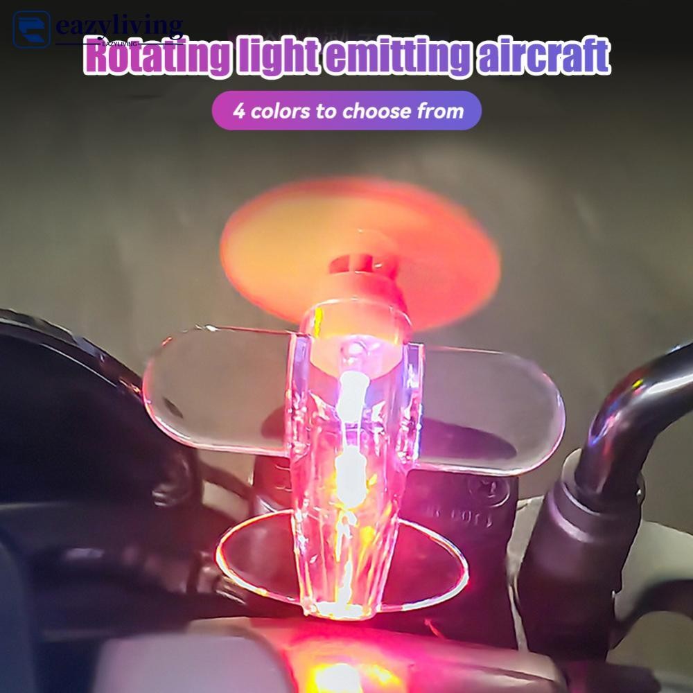 EAZYLIVING Motocicleta Avião Rotativo Movido A Vento LED Luz Ornamentos Bicicletas Decorações S6U4 em Oferta na Shopee