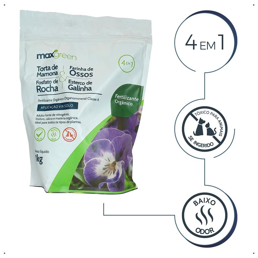 Detalhes do Fertilizante 4em1 Maxgreen Forth Jardim 1kg