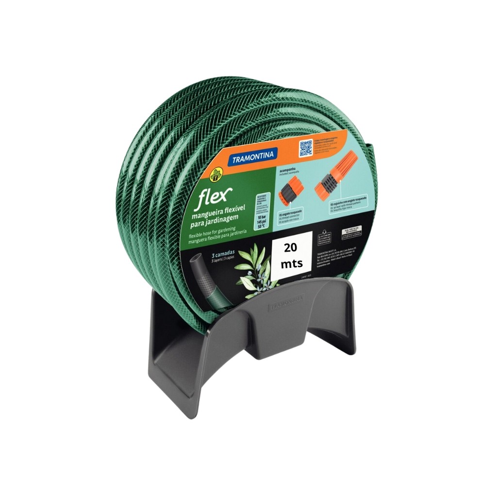 MANGUEIRA FLEX ESPECIAL EM PVC PARA JARDIM 1/2 20M C/ ENGATE COD.79322200