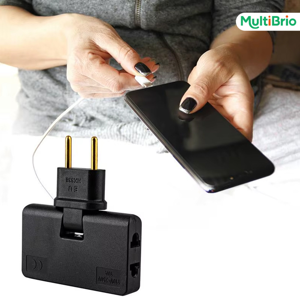Conversor de Tomada Pino Adaptador Versátil para Casa e Viagem em Oferta na Shopee