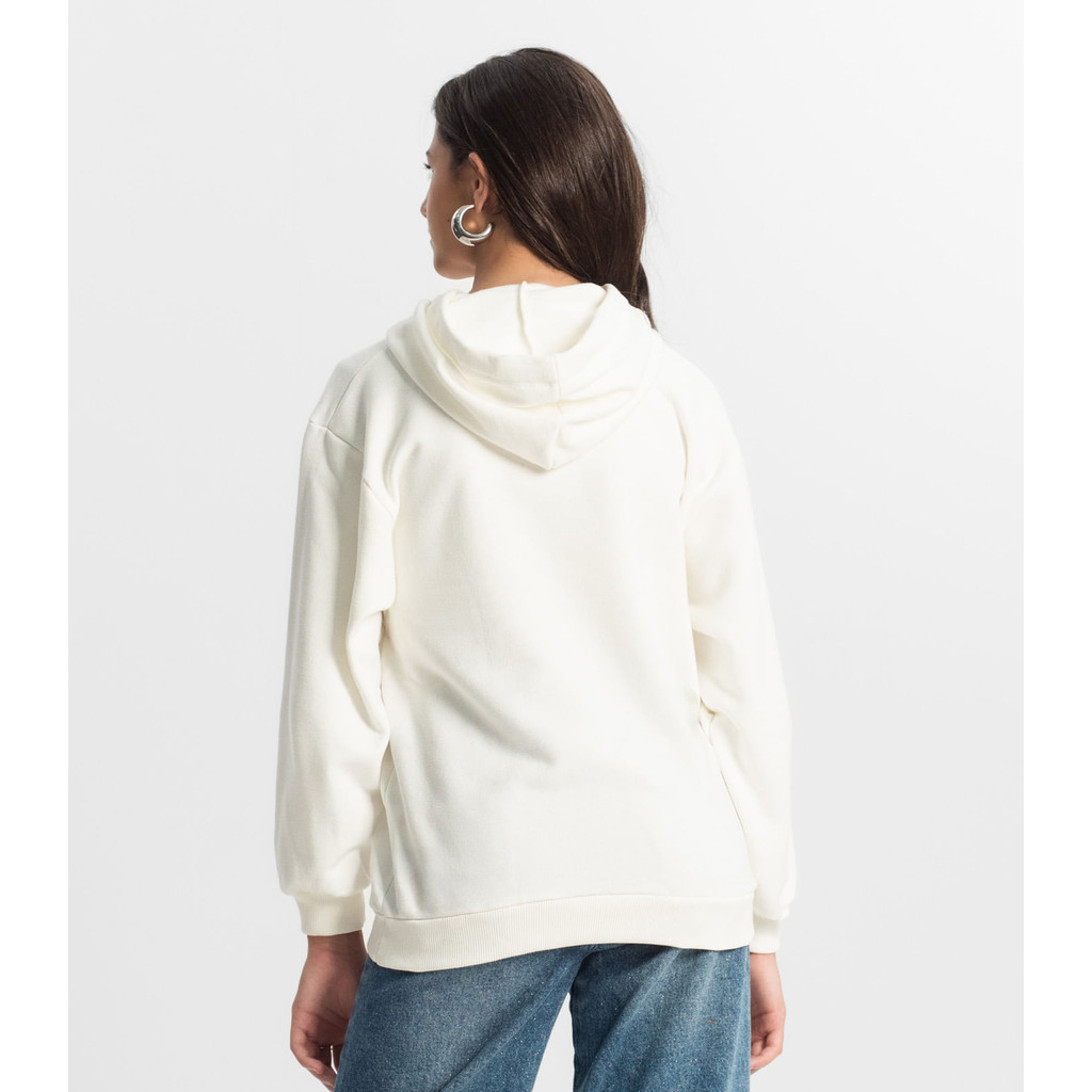 Detalhes do Moletom Juvenil Feminino Com Capuz Minty Bege