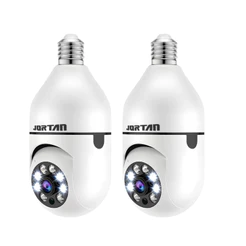 Kit 2 Mini IP Câmera de Segurança Wi-fi Branco com Áudio Bidirecional Visão Noturna e Sensor de Movimento - YOOSEE