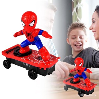 Clássico Os Vingadores Homem-Aranha Skate Automático De Rotação Flip Acousto-optic Carro Música Elétrica Scooters Toy Ch em Oferta na Shopee