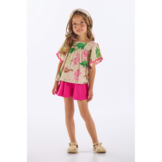 Conjunto Infantil com Blusa e Short Up Baby em Oferta na Shopee