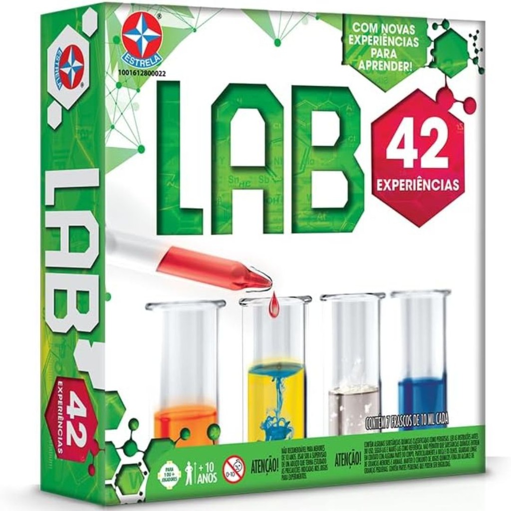 ogo LAB 42 Experiências Estrela | Kit Cientista com 42 Experimentos Educativos