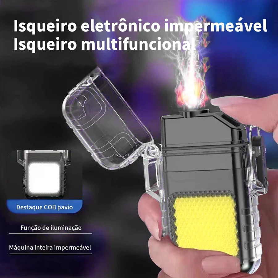 Ignição com um toque para iluminação externa, luz forte afasta a escuridão e fogueiras são acesas em segundos