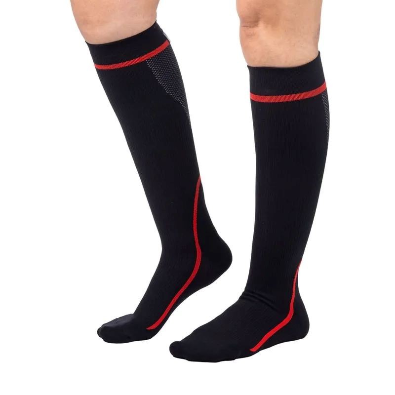 MEIA DE COMPRESSÃO ESPORTIVA CANO LONGO VOLLO DE LATEX GARANTINDO MAIS SEGURANÇA E CONFORTO