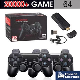 Videogame Stick 2-Console 4K GD10 , 64 Gb , 37.000 Jogos + 2 Controladores . Pronto Para …