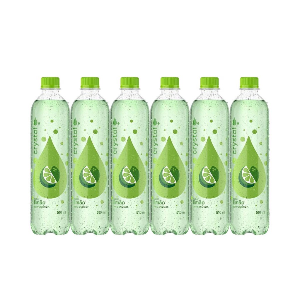 ÁGUA CRYSTAL SABORIZADA LIMÃO 510ML COM 6 UNIDADES