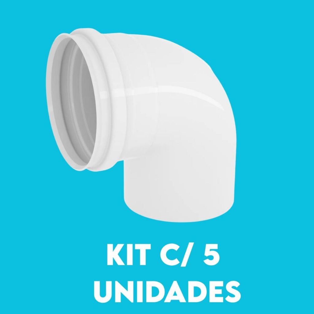 KIT 5 JOELHO ESGOTO / COTOVELO 90°Graus TODOS OS TAMANHOS Branca Krona Plastubos Tigre Fortlev em Oferta na Shopee