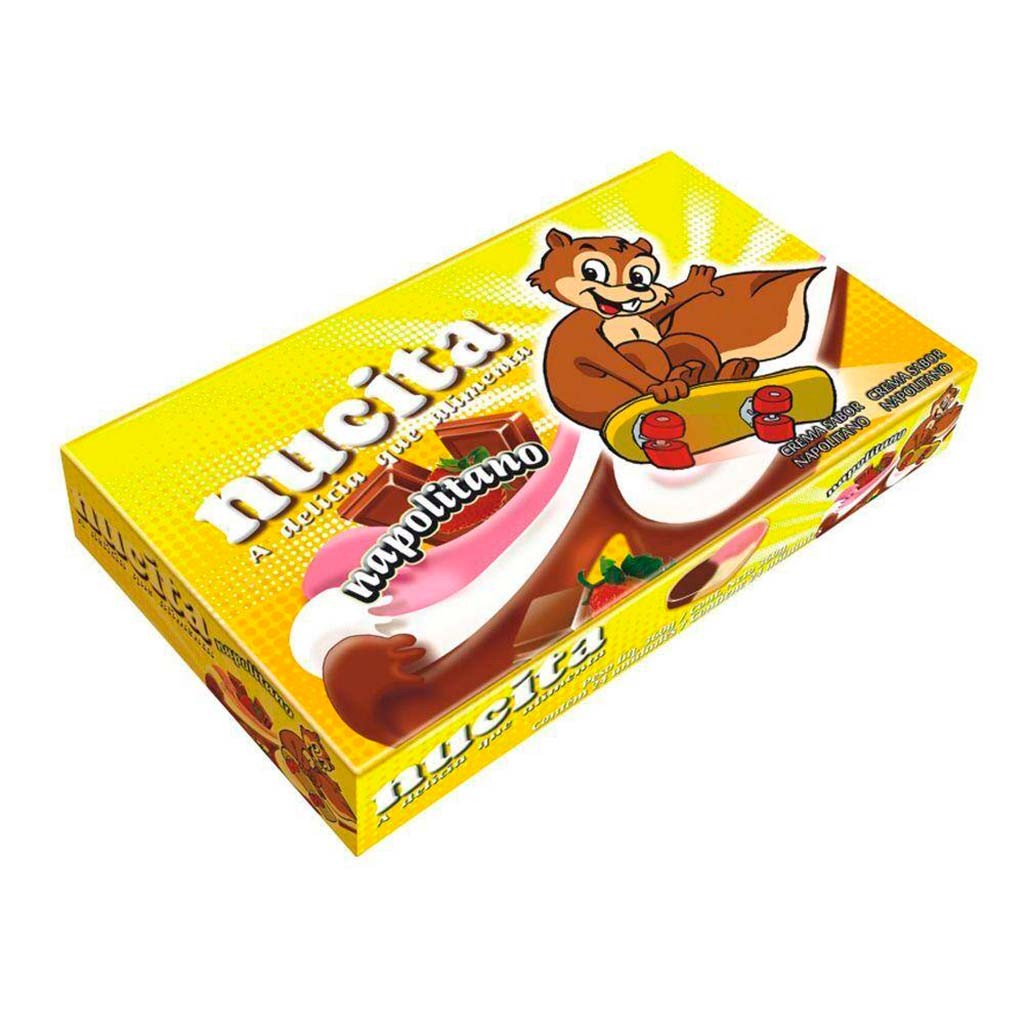 Creme Napolitano Coração 10g c/48 - Nucita