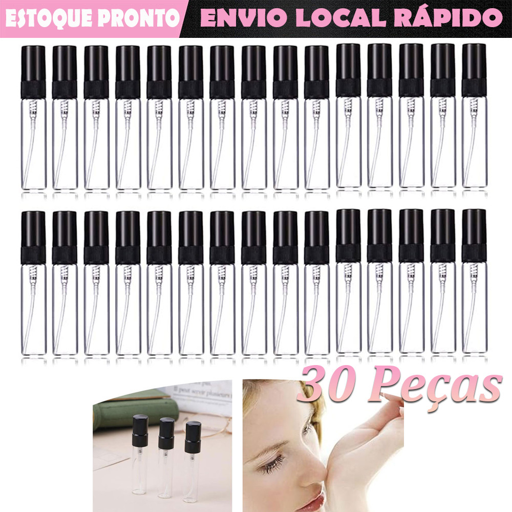 preto frasco spray de 5 ml vidro recarregável atomizador de frasco de vidro enxaguante bucal de perfume para limpeza