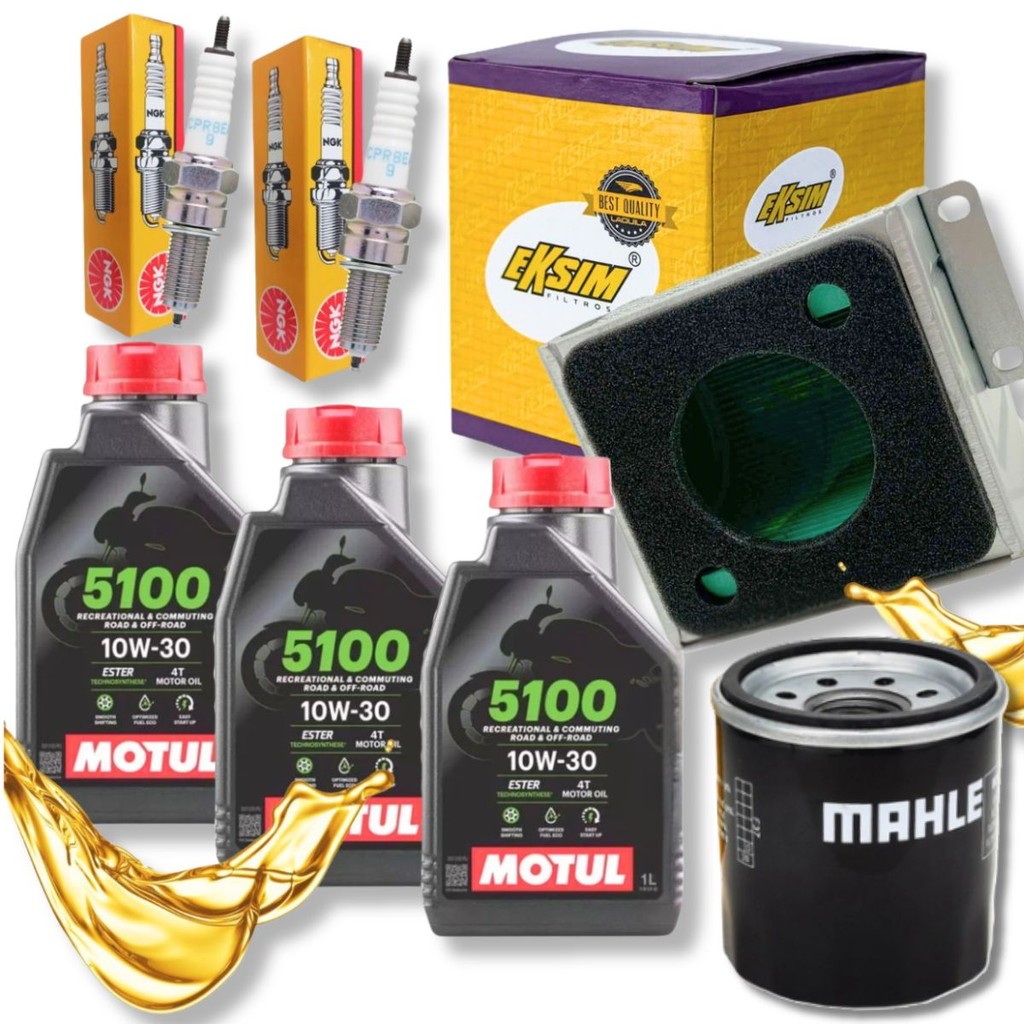 Kit Revisão Cb 500x / Cb 500f / Cbr 500r 2014-2018 Motul 10w30 Filtros e Velas Ngk em Oferta na Shopee