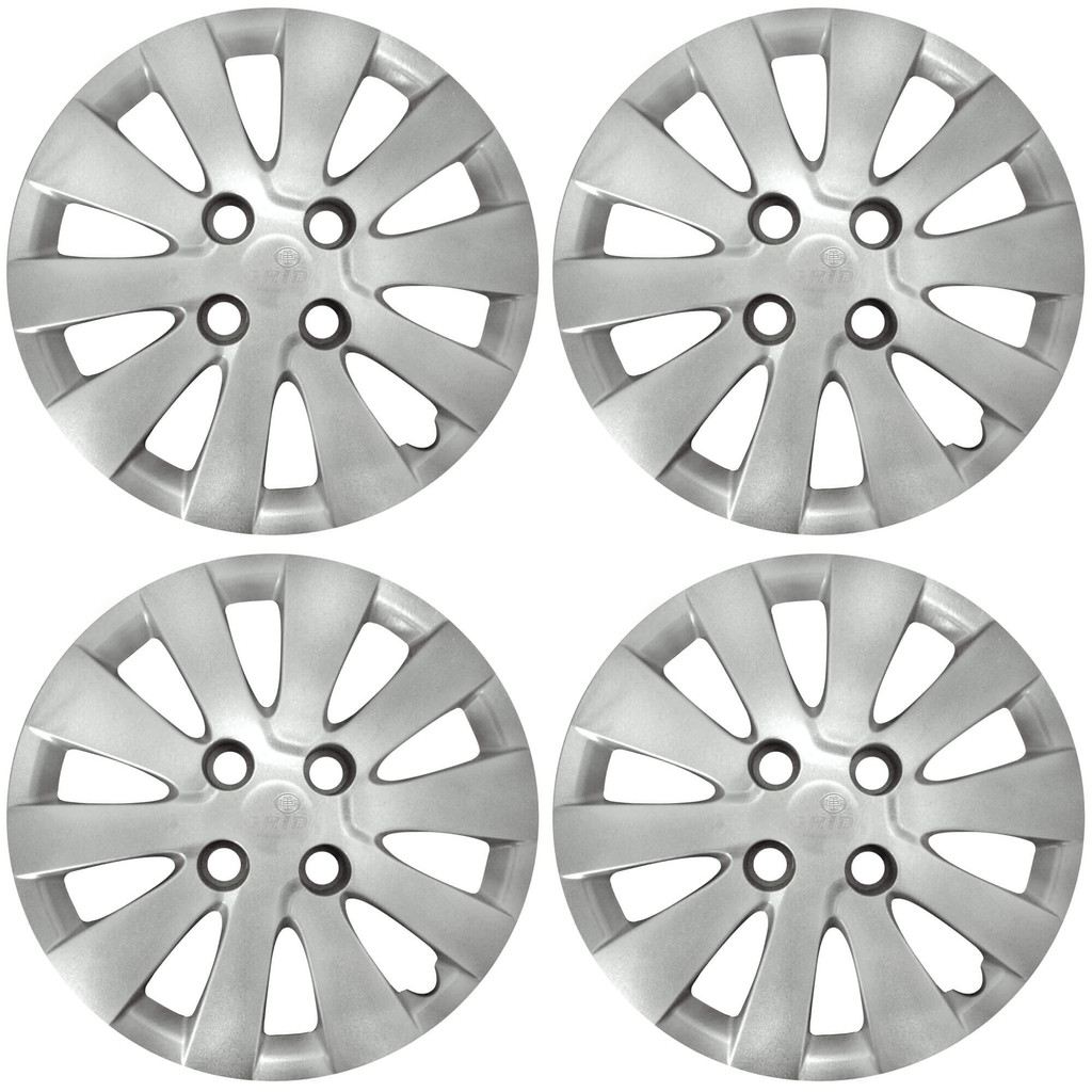 Calota Aro 14" cor Prata Modelo HB20 Hatch/Sedan 14/15 Jogo c/ 4 Calotas Grid - 185CB-PTA-E