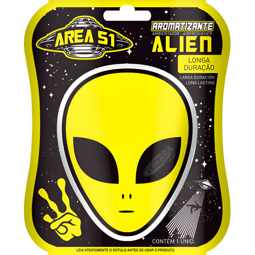 Aromatizante Miniatura Alien Amarelo Arena 51 Centralsul  Longa Duração