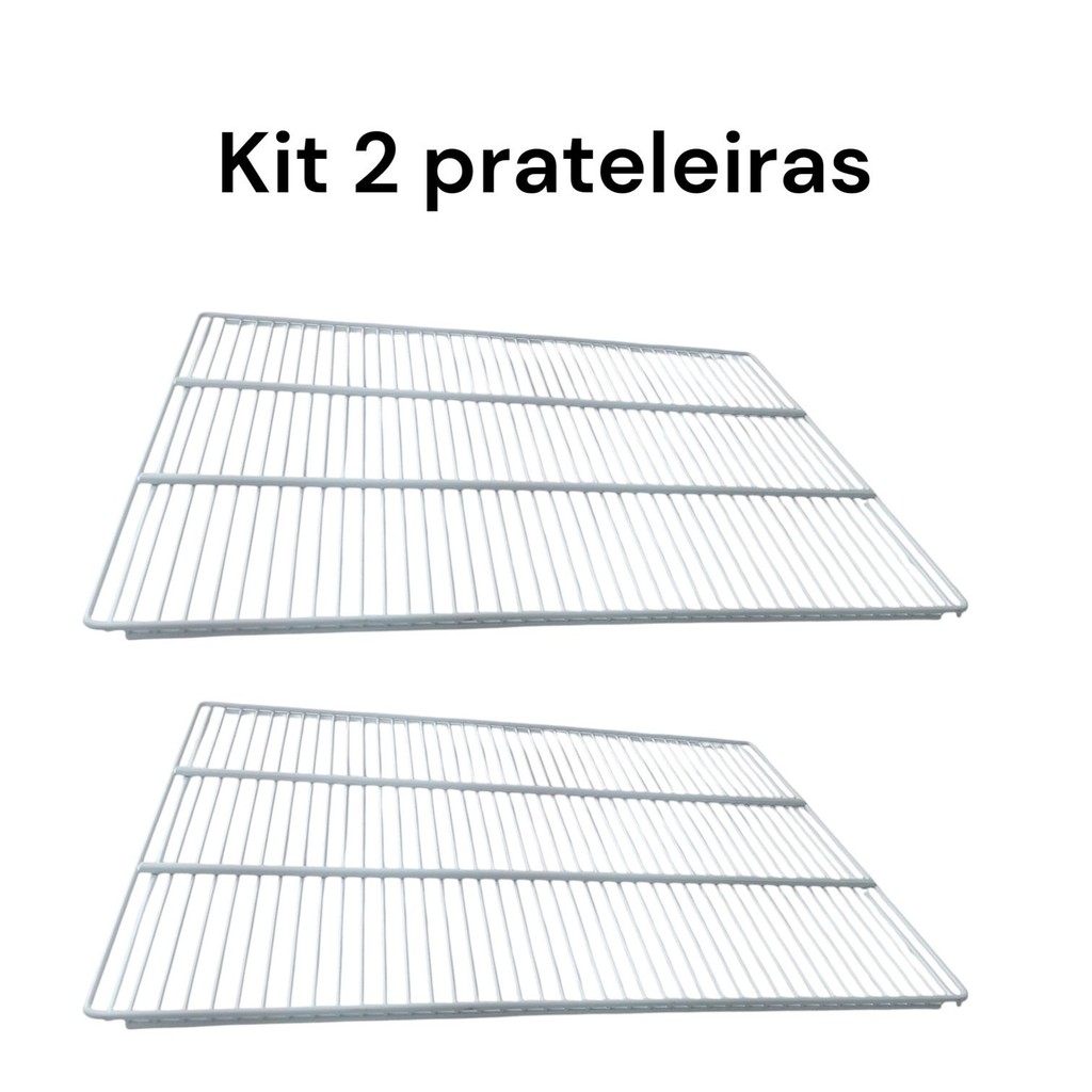 KIT 2 PRATELEIRA BRANCA IMBERA + 8 PRESILHAS PRATA IMBERA