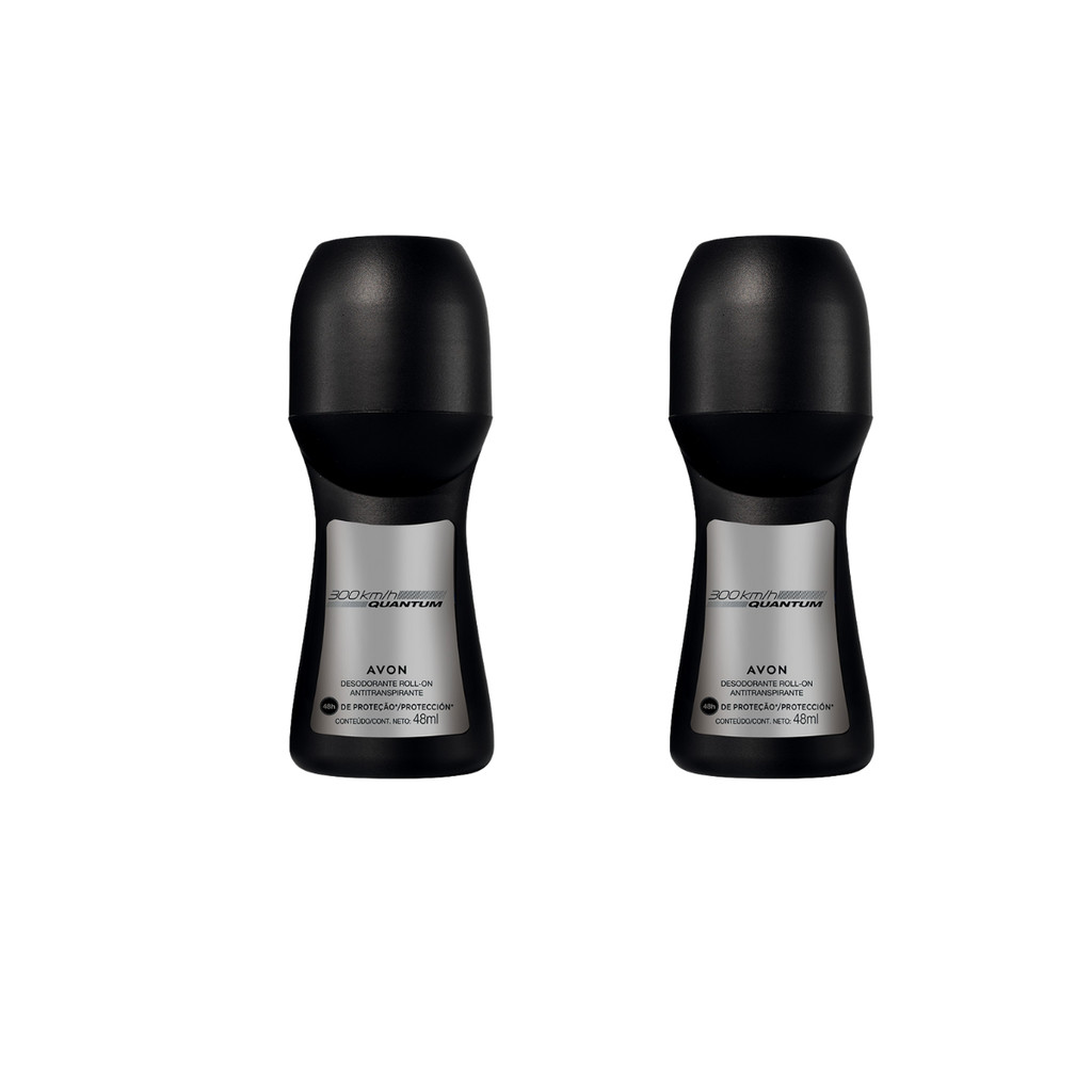 Kit com 2 un. Avon 300 KM Quantum Desodorante Roll on  48 ml