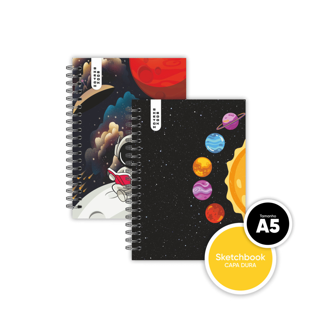 Sketchbooks - Cadernos para desenho 60 folhas 120g Coleção Espaço