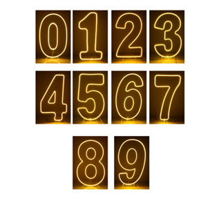 Painel LED Números 0 a 9 Festa Decoração Vibrante 50x25cm em Oferta na Shopee