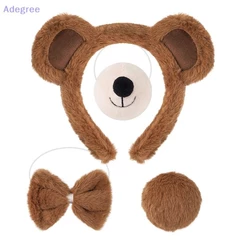 Adegree Orelhas De Urso Para Mulheres Meninas Bonito Hairband Halloween Natal Traje Cosplay Headwear Dos Desenhos Animad