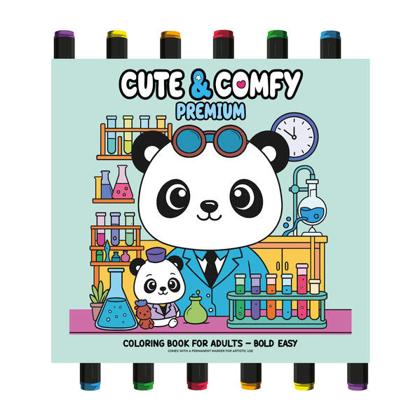 Cute & Comfy Coloring Book for Adults - Premium - Livro de Colorir Adulto em Oferta na Shopee