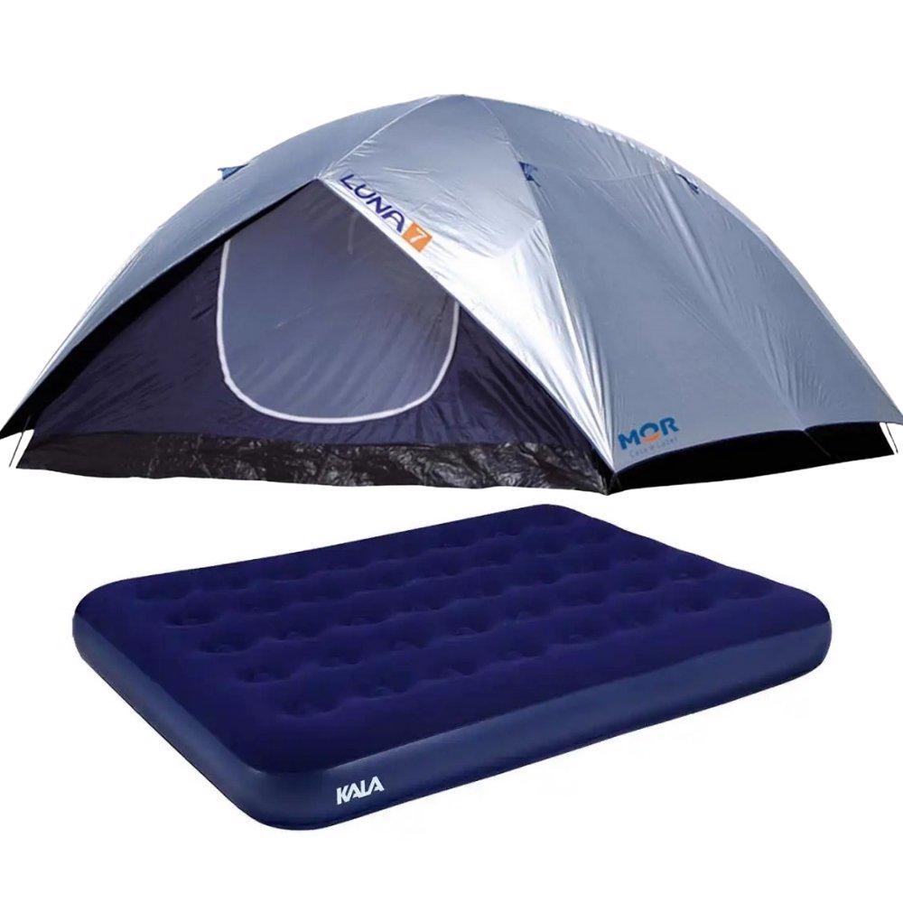 Barraca para Camping Luna 7 Pessoas MOR com Colchão Inflável de Casal KALA
