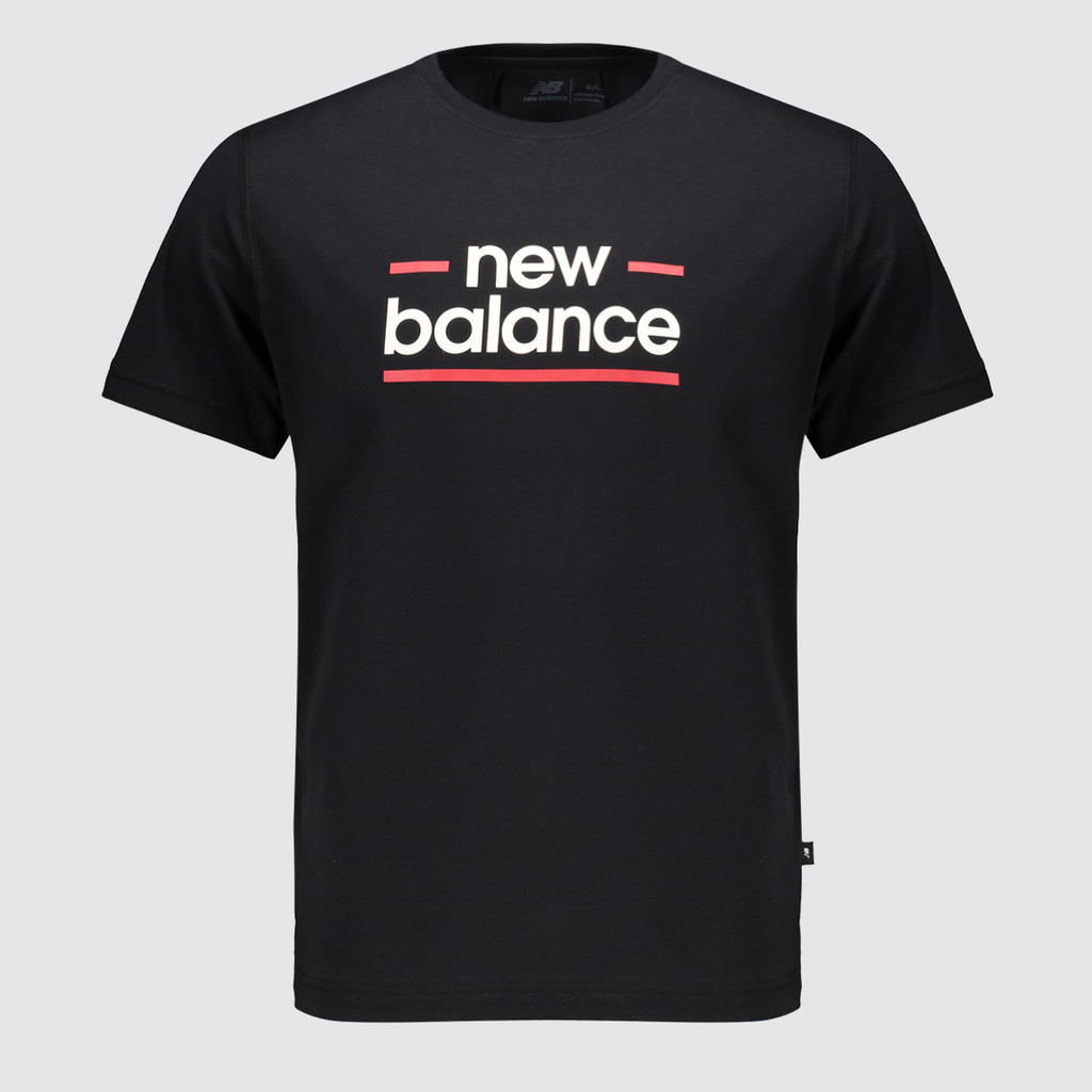 Camisa New Balance Linear Lines Preta em Oferta na Shopee