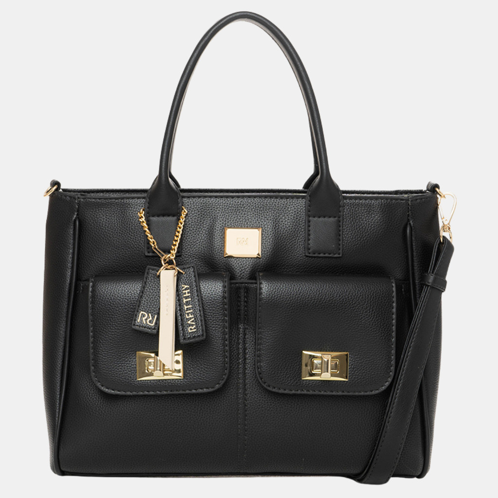 Bolsa Rafitthy Tote Feminina Com Bolsos E Chaveiro Original
