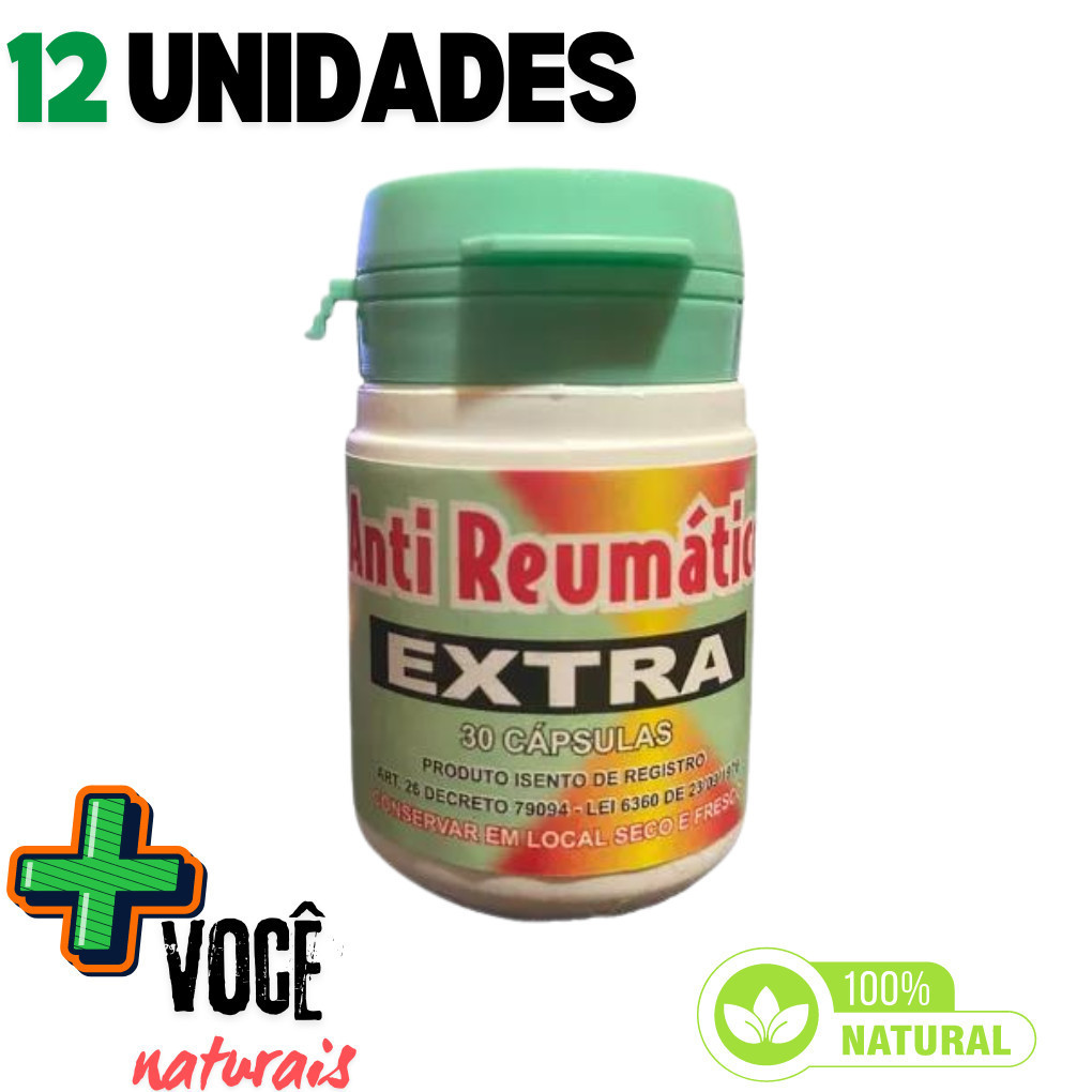 Kit 12 Anti Reumático 30 Cápsulas - Natural