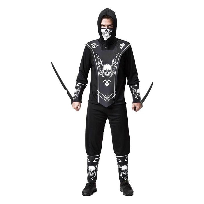 Fantasia de Ninja Caveira Adulto Masculino Completa de Halloween em Oferta na Shopee