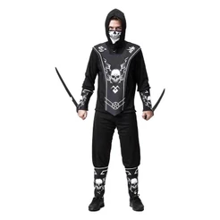 Fantasia de Ninja Caveira Adulto Masculino Completa de Halloween