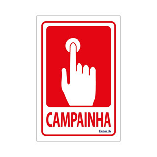 Placa De Sinalização Campainha 10x15 Ecom IA - S-235 F9e em Oferta na Shopee