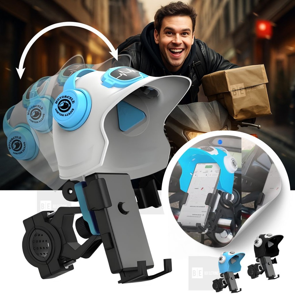 Suporte de Celular Para Moto Proteção de Telefone Capacete Motocicleta Bicicleta Navegação Elétrica