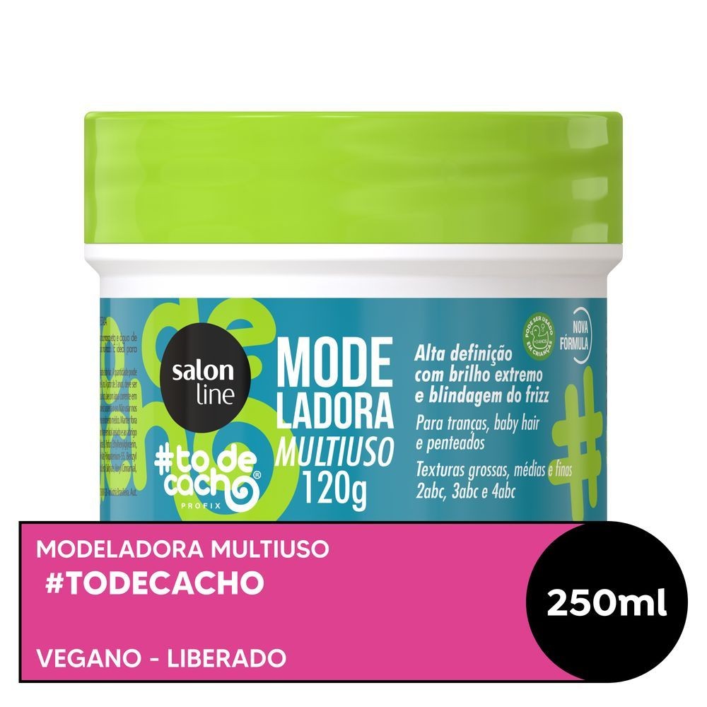 Cera Modeladora #todecacho Multiuso Salon Line 120g em Oferta na Shopee