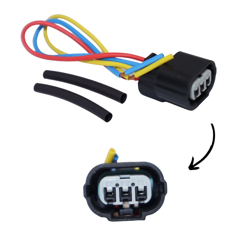 Chicote Plug Conector 3 vias/fios Sensor MAP compatível com Fit / CRV / City / Civic