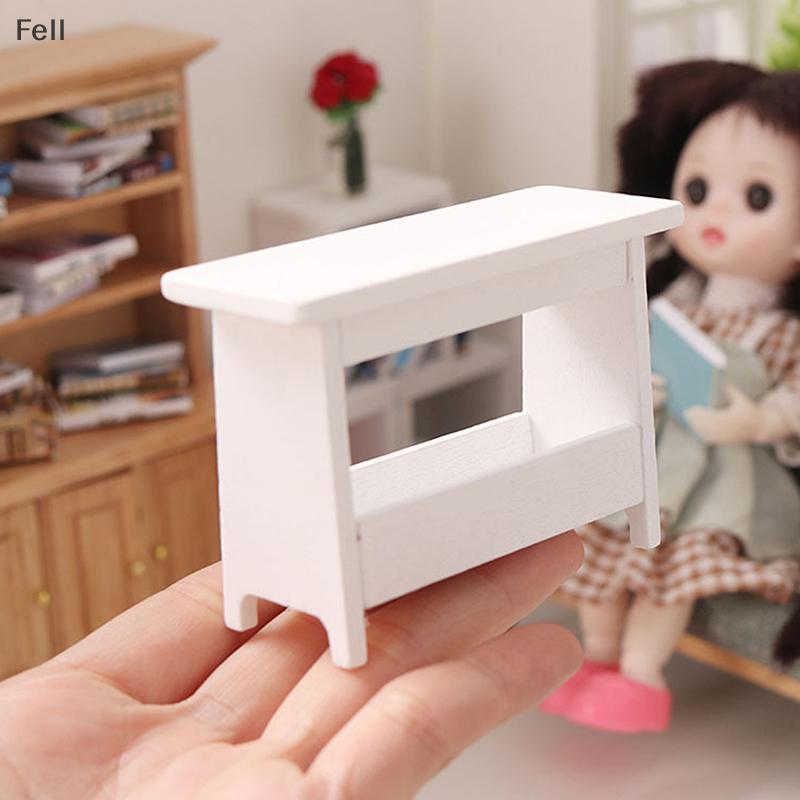 [Fel] 1 : 12 Casa De Bonecas Mini Banco Mesa Modelo Armário Estante Móveis Decoração Brinquedo Venda Quente