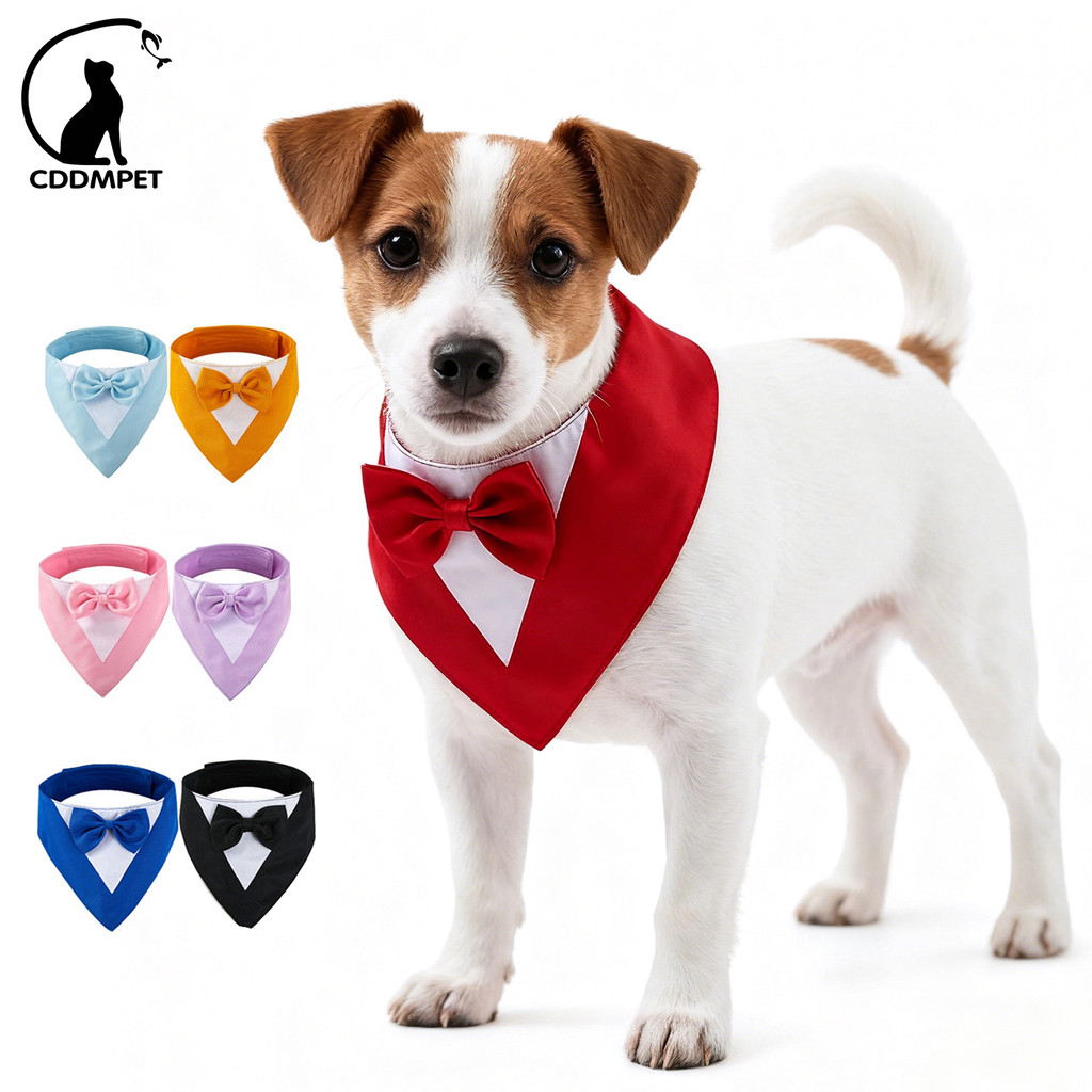 Pet Triângulo Cachecol Gravata De Cachorro Lenço Borboleta Gato Colar Formal Terno De Casamento
