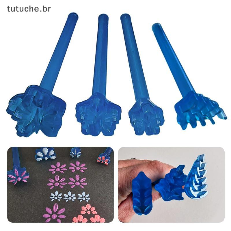 TU 3/4pcs Conjunto De Ferramentas De Pontilhamento Floral De Flores Mandala Gravação Pontilhadas Para Caneta De Carimbo