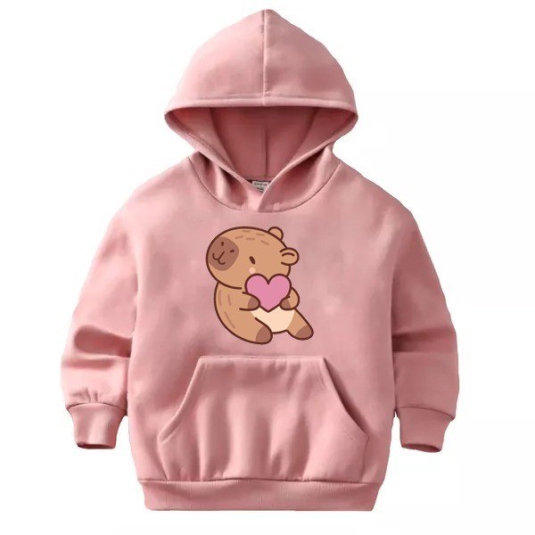 Blusa Moletom com Capuz Infantil Capivara Fofinha Infantil CAPIVARA Baby Infantil Moletom Capivara Infantil