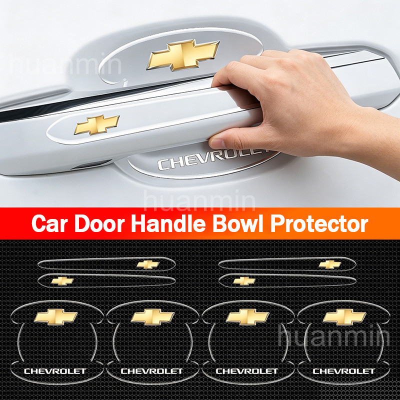 Set of 14 Clear Door Handle Protector Car Scratch Protection Stickers For Chevrolet Spark Spin Trailblazer Cruze Captiva